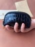 Crocodile Embossed Zipper Around Coin Purse