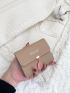 Letter Graphic Fold Small Wallet