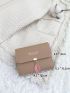 Letter Graphic Fold Small Wallet