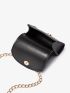 Embossed Detail Flap Neck Pouch