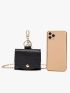 Embossed Detail Flap Neck Pouch