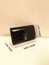 Glitter Decor Metal Lock Flap Square Bag