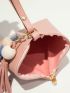 Letter Patch Decor Coin Case