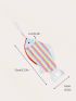 Color Block Sequin Decor Fish Design Coin Purse
