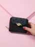 Leaf Decor Flap Small Wallet