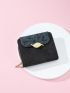 Leaf Decor Flap Small Wallet