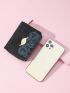 Leaf Decor Flap Small Wallet