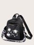 Floral Graphic Pocket Front Backpack