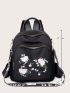 Floral Graphic Pocket Front Backpack