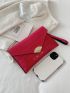 Crocodile Embossed Twist Lock Square Bag
