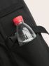 Letter Patch & Release Buckle Decor Functional Backpack With Bag Charm