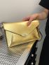 Crocodile Embossed Twist Lock Square Bag