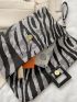 Zebra Striped Pattern Square Bag
