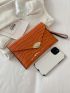 Crocodile Embossed Twist Lock Square Bag