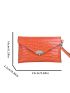 Crocodile Embossed Twist Lock Square Bag