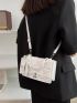Quilted Chain Decor Flap Square Bag With Coin Purse