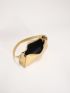Metallic Textured Baguette Bag