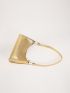 Metallic Textured Baguette Bag