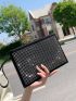 Rhinestone Decor Square Bag