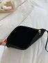 Rhinestone Decor Square Bag