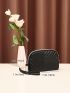 Mini Chevron Detail Dome Bag With Wristlet
