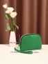 Mini Chevron Detail Dome Bag With Wristlet