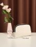 Mini Chevron Detail Dome Bag With Wristlet