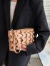 Braided Detail Square Bag