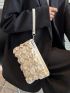 Minimalist Ruched Bag With Wristlet