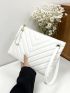 Chevron Tassel Decor Square Bag