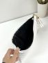Chevron Tassel Decor Square Bag