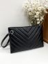 Chevron Tassel Decor Square Bag