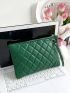 Quilted Square Bag With Wristlet