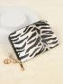 Zebra Striped Faux Pearl Decor Card Holder