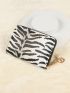 Zebra Striped Faux Pearl Decor Card Holder