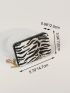 Zebra Striped Faux Pearl Decor Card Holder