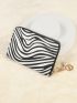 Zebra Striped Faux Pearl Decor Card Holder