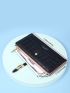 Crocodile Embossed Letter Graphic Long Wallet