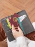 Plane & Letter Graphic Passport Case
