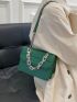 Square Embossed Flap Square Bag