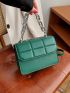Square Embossed Flap Square Bag
