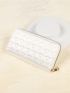 Heart Quilted Long Wallet
