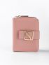 Metal Leaf Decor Small Wallet
