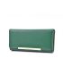 Metal Detail Flap Long Wallet