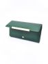 Metal Detail Flap Long Wallet