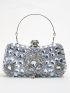 Mini Rhinestone Decor Chain Box Bag