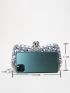 Mini Rhinestone Decor Chain Box Bag