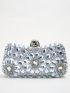 Mini Rhinestone Decor Chain Box Bag