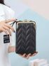 Quilted Kiss Lock Phone Wallet