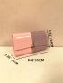 Glitter Decor Metal Lock Flap Square Bag